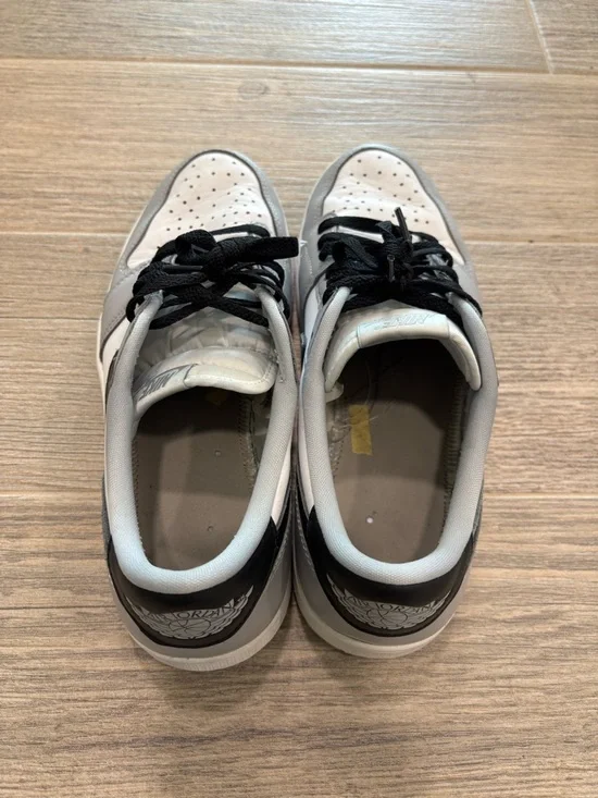 Nike Air Jordan 1 Barons Retro Low OG Shoes Mens 10.5 Gray CZ0790-110 Sneakers - Picture 4 of 8